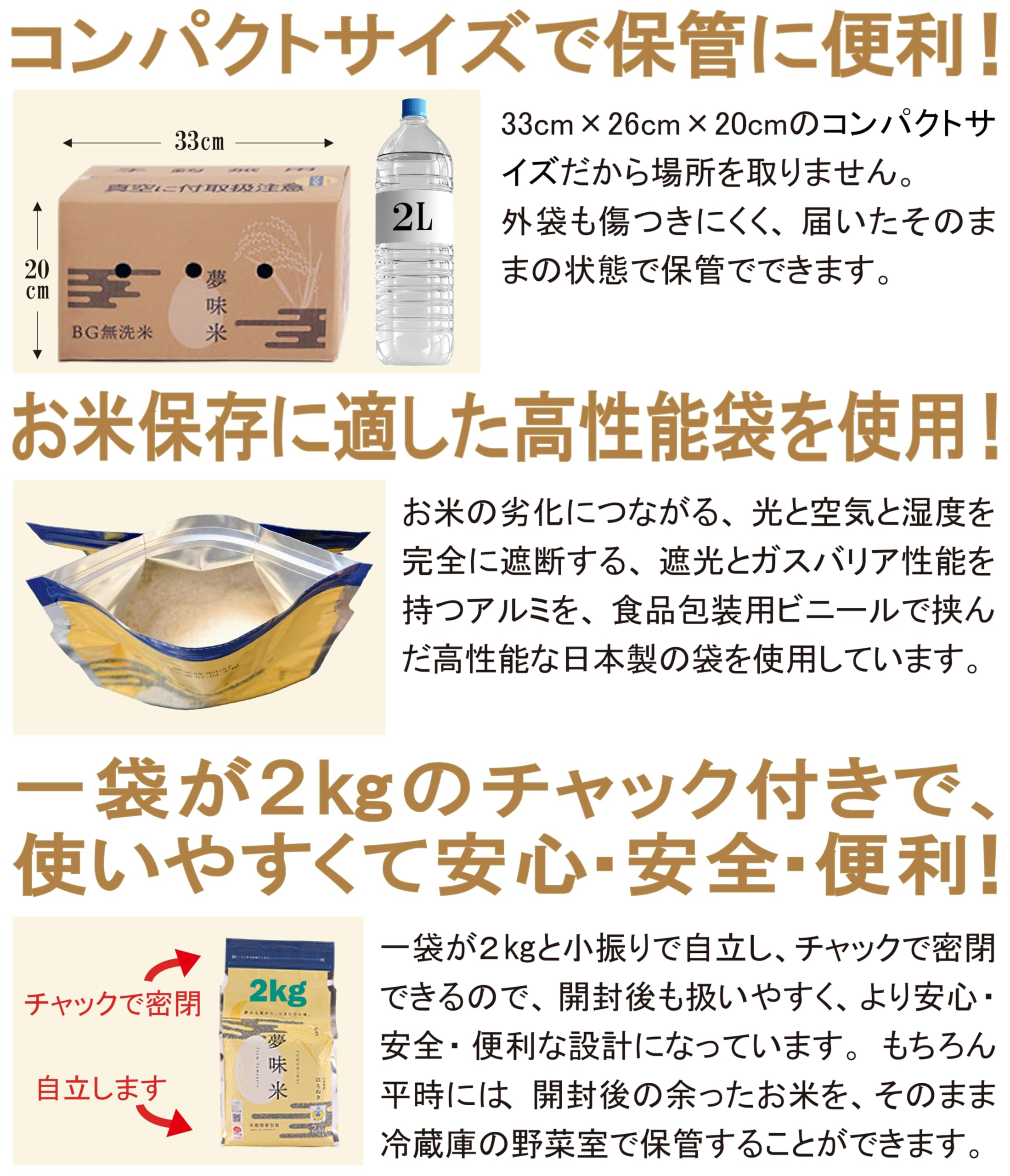 Amazon.co.jp: 令和6年米 宮城県産 新米 5年保存 長期備蓄米 夢味米